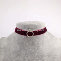 Velvet Choker Necklace Gothic Crystal Circle Collar Chocker